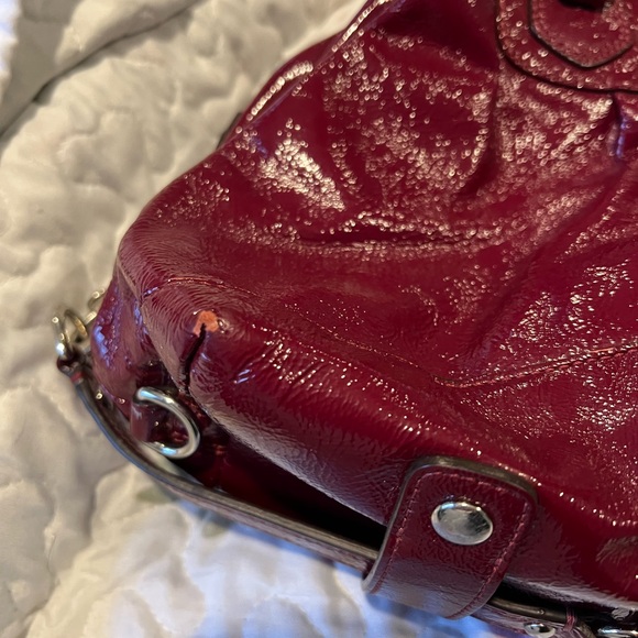 Red shiny leather coach purse and wallet - Picture 7 of 10